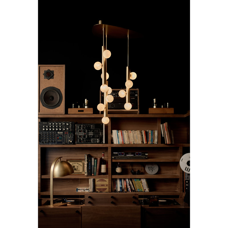 Rhoads Chandelier (Oil Rubbed Bronze), Natural Brass