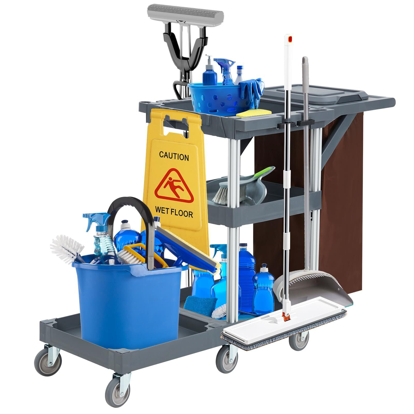 babevy Commercial Janitorial Cleaning Cart on Wheels Wayfair