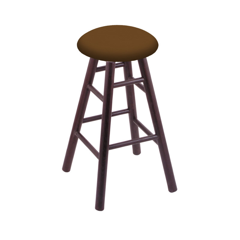Swivel 30" Bar Stool, Dark Cherry Oak, Canter Thatch