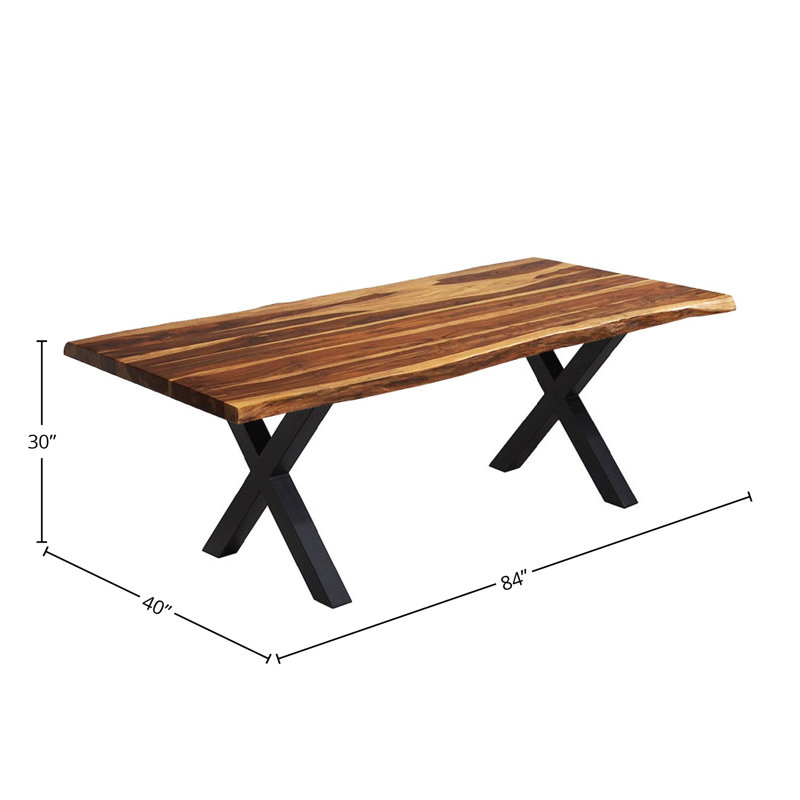 Table de salle à manger Ezekiella, H 30 po x L 84 po x l 40 po, Sesham