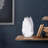 Abstract Elm Short Vase in White