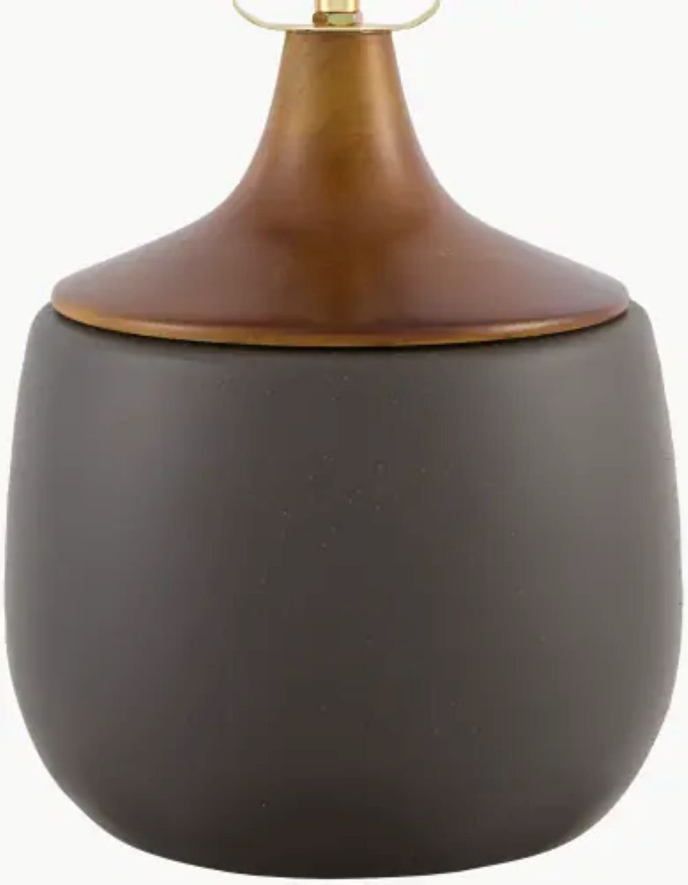 Ceramic Table Lamp, Beige, Gray