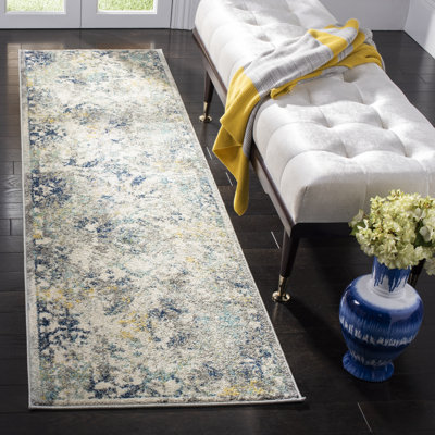 Christa Ivory/Blue Rug