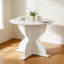 Table de salle à manger ronde moderne 36 "avec piédestal en croix