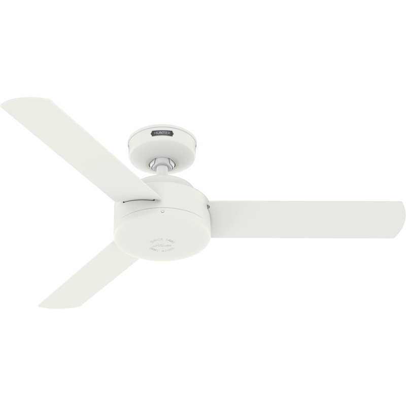 Presto 44" 3 - Blade Modern Indoor Small Room Ceiling Fan with Wall Control, White