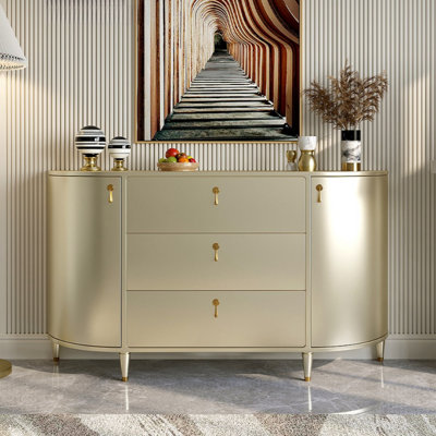 Modern Simple Solid Wood Porch Cabinet 55.1'' Solid Wood Sideboard