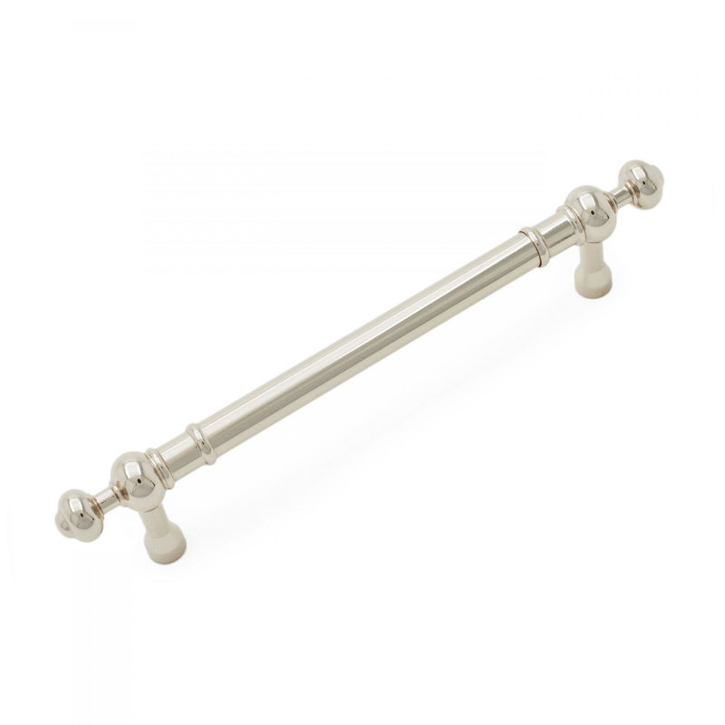 Polished Nickel Modern Bar Pull with Mounting Hardware