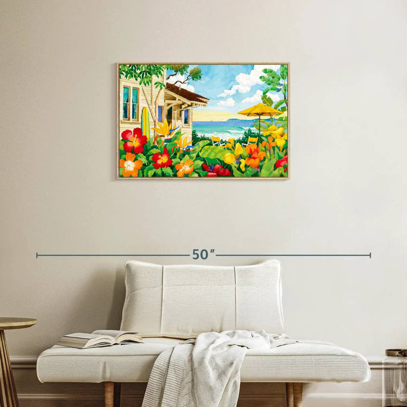 The Good Life, Floating Frame Natural Wood, 31" X 21"