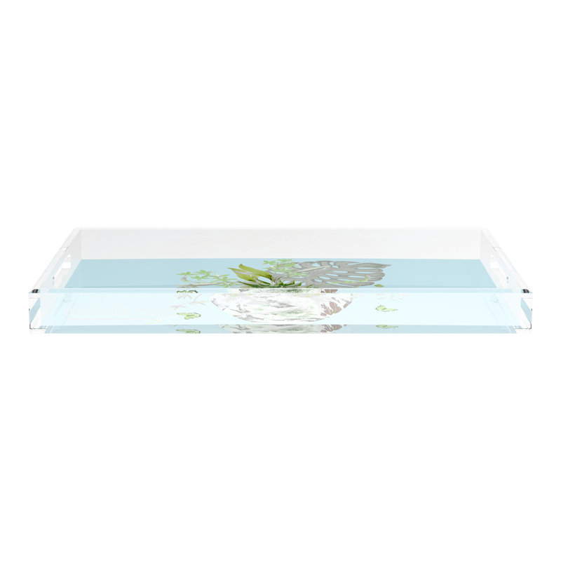 Monkey Large Jungle Acrylic Rectangle Decorative Tray, 12.5"W x 7.75"D x 2"H, Bedford