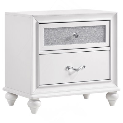 Barzini 2-Drawer Nightstand White