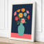 Blooms in Turquoise Modern - Wrapped Canvas-345106277-345106299