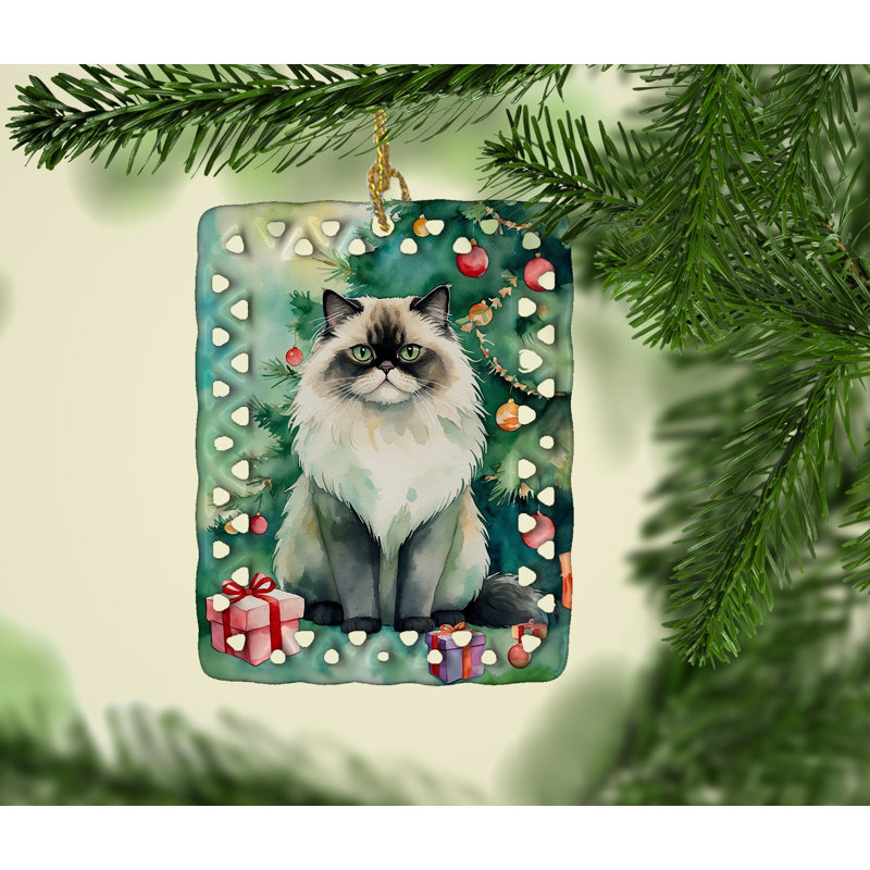 Ornement en porcelaine Himalayan, Chat Himalayen