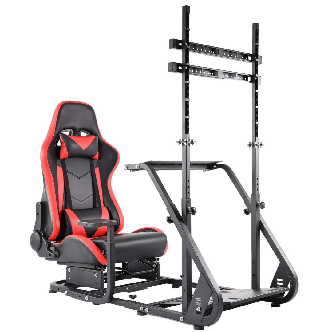 Anman Racing Sim Cockpit Stand Fit Logitech Fanatec G923 G29 XBox Thrustmaster, Not Include Steering wheel & Wheels & Pedals and Shifter Handbrake Anman