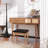 43.3" Classic Wood Makeup Vanity Set With Flip-Top Mirror And Stool, Dressing Table With Three Drawers And Storage Space, -1659778945