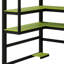 Structure de bureau polyvalente combinant un bureau, un support latéral d'organisation, des tablettes à plusieurs compartiments et une bande lumineuse RVB programmable-309062427