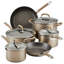 Circulon Premier Professional Hard Anodized Nonstick Cookware Induction Pots And Pans Set, 10 Piece, Bronze
