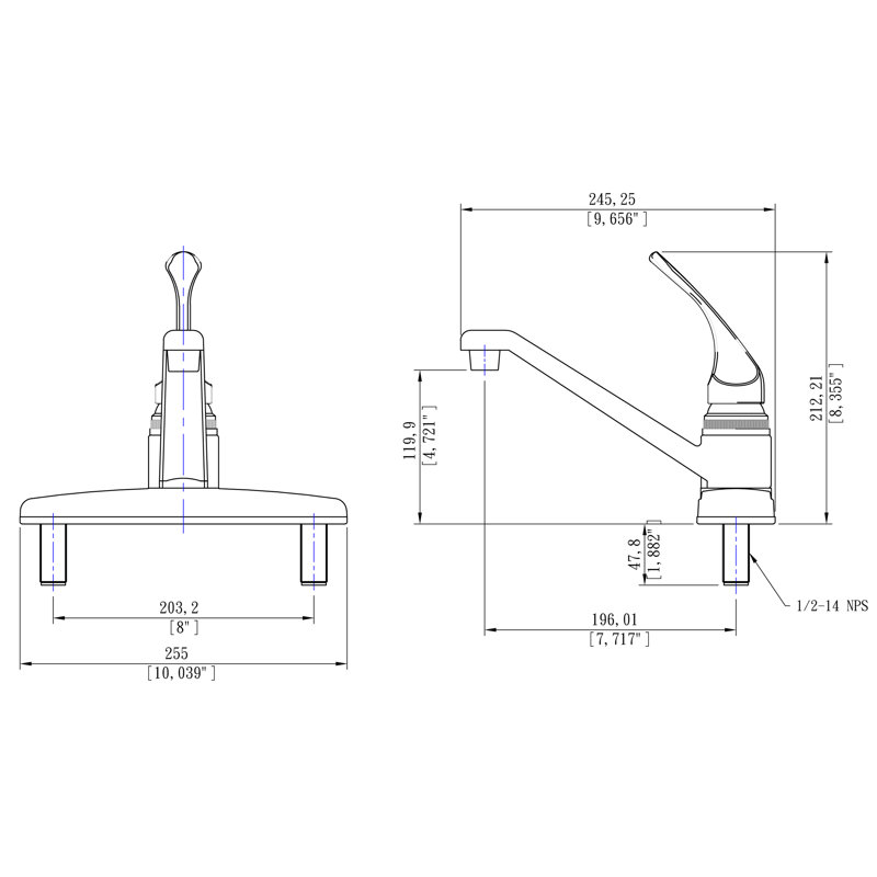 Laguna Brass Kitchen Faucet