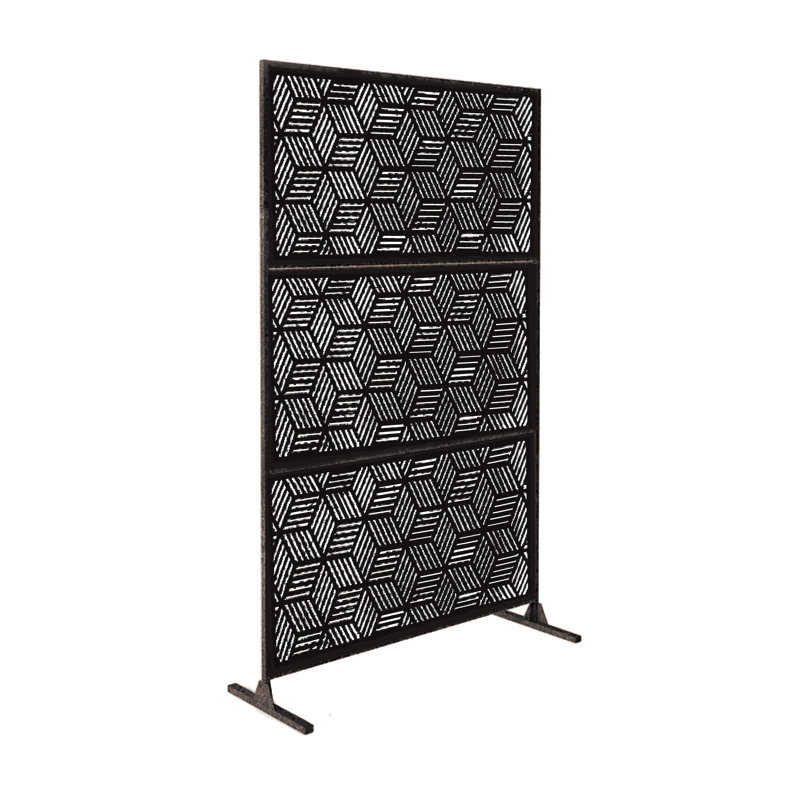 1.2m x 1.9m Privacy Fence, Black