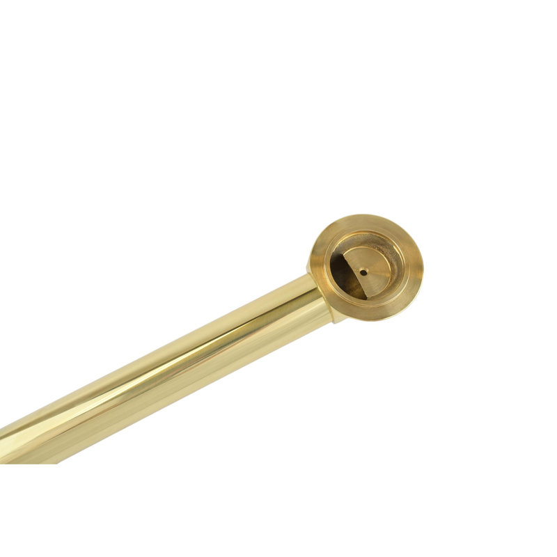 Toe Tap Extended Waste and Overflow Tub Drain P0007E by Strom Living, Supercoat Brass