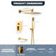 10inch 3 Function Wall Mount Complete Rainfall Shower System with Rough in-Valve