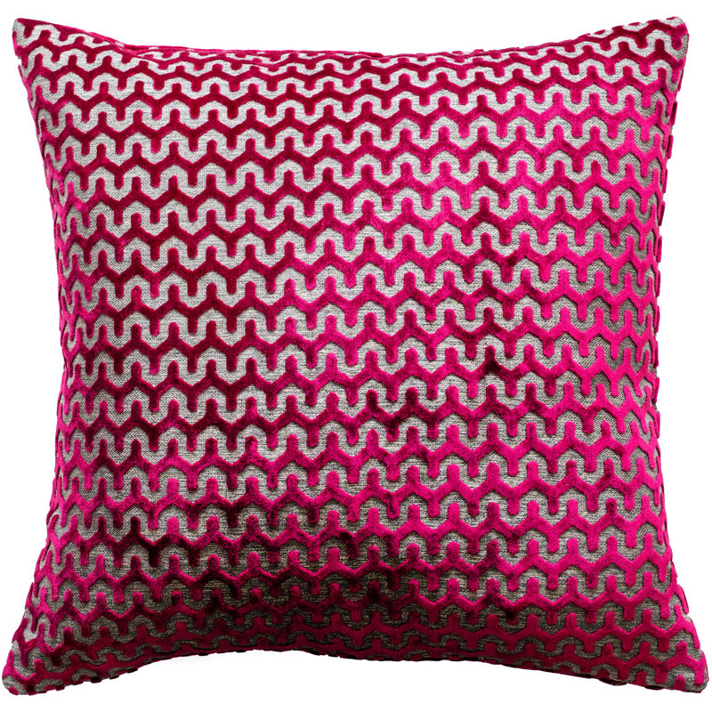 Abstract Sqaure Cushion, Fuschia