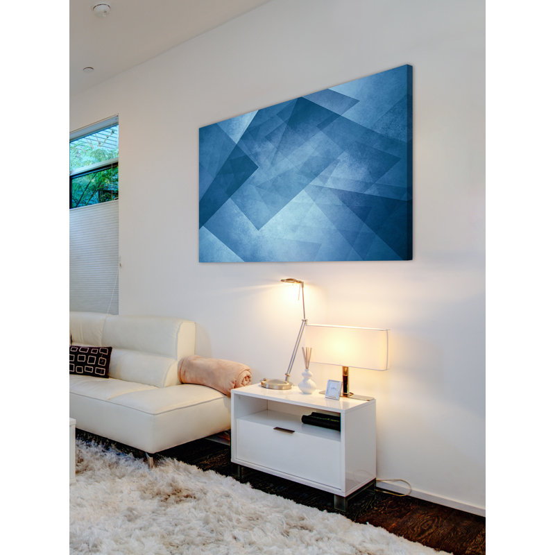 « pataphysical blue », reproduction d’art sur toile tendue, H 24 po x l 36 po x P 1,5 po