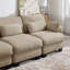 Canapé d'angle modulaire capitonné avec pouf amovible