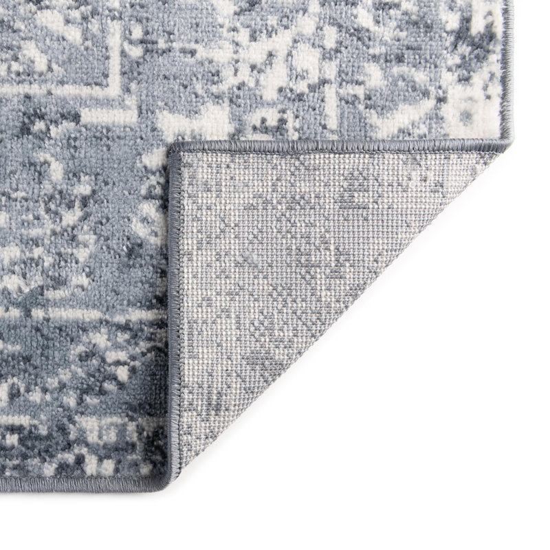 Tapis oriental bleu / ivoire Boylan, Rectangle 10 pi x 14 pi 1 po