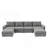 Chenille Modular Sectional Sofa,U Shaped Reversible Couch,Free Combination