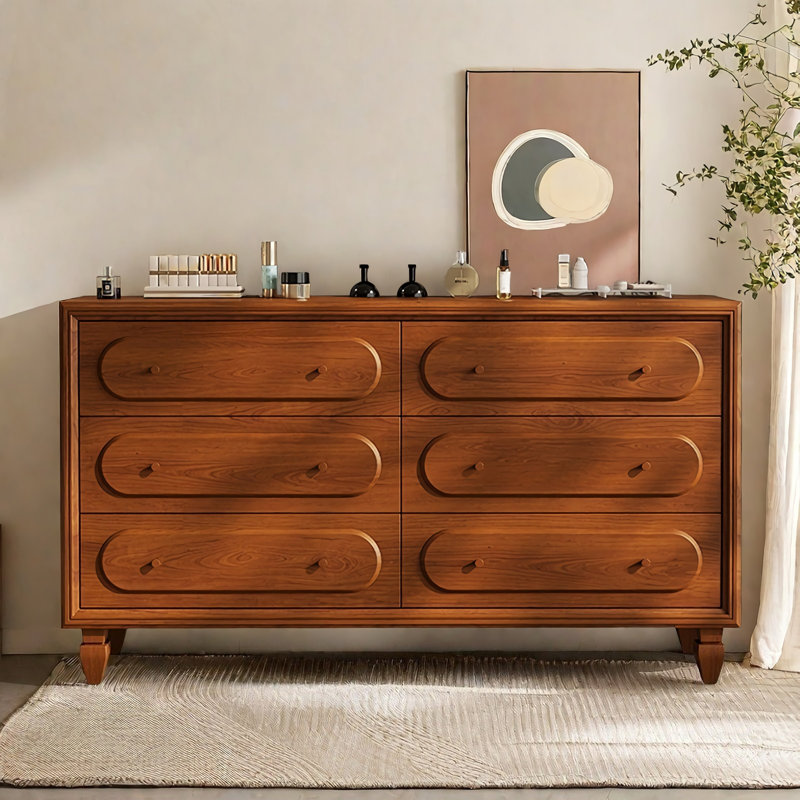 Coffre d'appoint en bois massif exquis simple., Brun