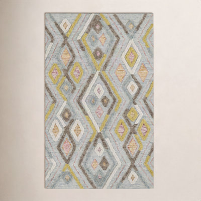 Chopin Gray Hand-Tufted Wool Shag Rug