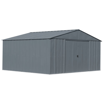 14 ft. W x 12 ft. D Galvanized Steel Storage Shed