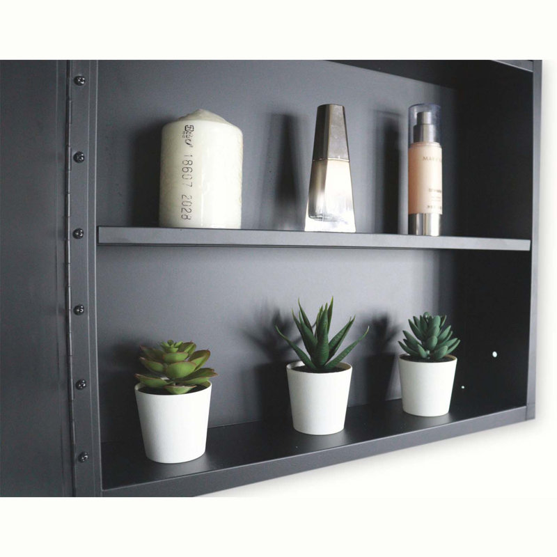 Kashten Steel Wall Bathroom Cabinet, 28"W x 20"L x 3.9"D