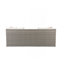 Canapé de patio en tissu beige et osier gris avec 2 coussins et 2 repose-pieds