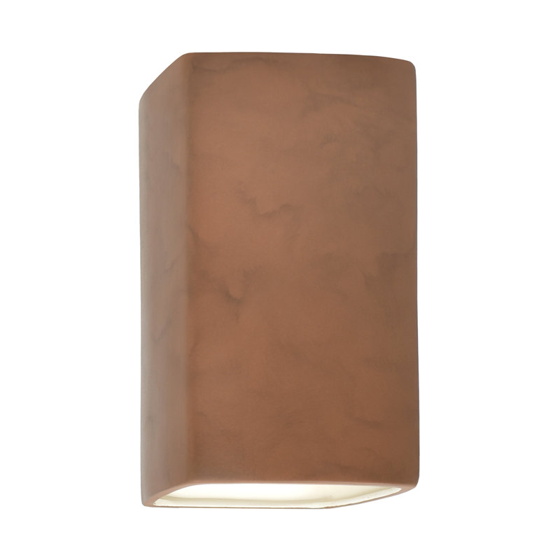 LED Outdoor Flush Mount, Adobe, 9.5" H x 5.25" W x 4.5" D, LED