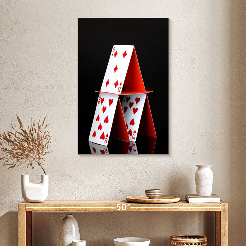 Senne Stacked Playing Cards, 24" H x 16" W