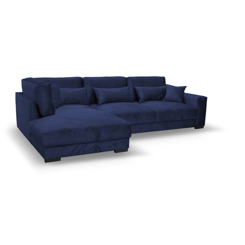 Nahkita 4 Seater Corner Sofa , Left Hand Facing, Blue