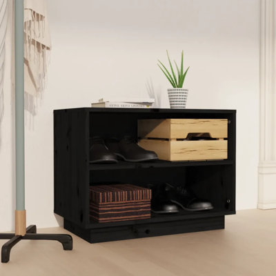 4 Pair Solid Wood Shoe Storage Cabinet