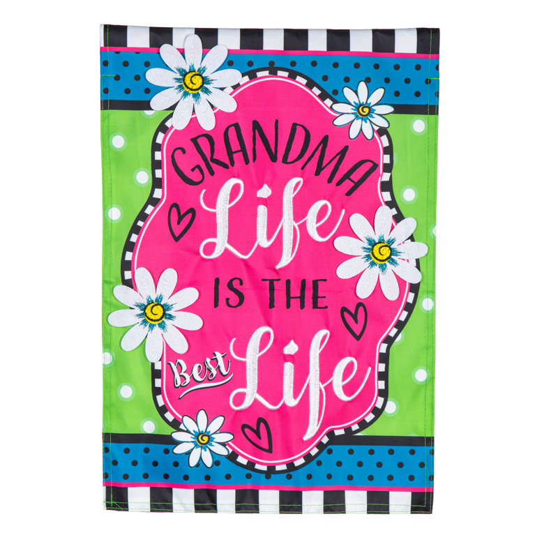 Grandma Life Applique drapeau de maison