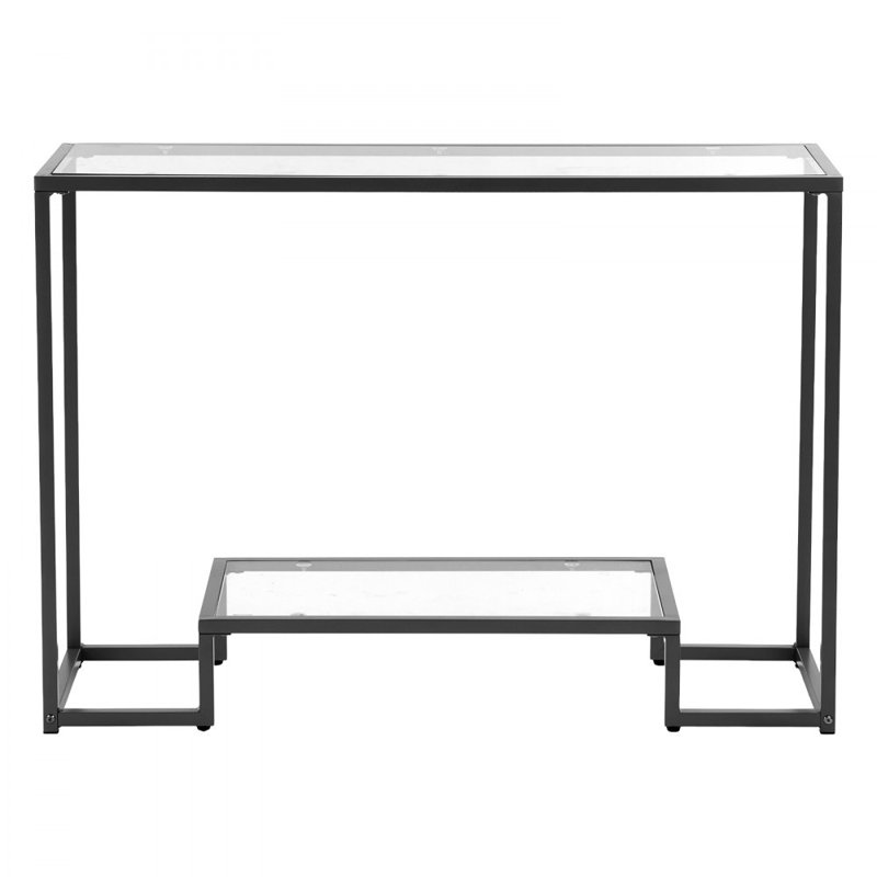 Glass Top Living Room Table Set, Black