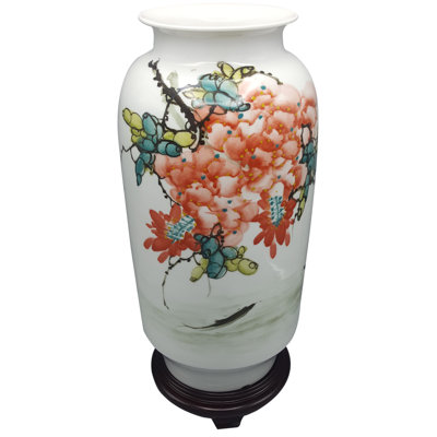  Chinese Porcelain Vase Hand painted Wisteria
