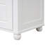 Grande armoire de rangement pour salle de bain, armoire de rangement autoportante avec deux tiroirs et tablette réglable, panneau de fibres à densité moyenne avec finition peinte, blanc-129602166-129602164