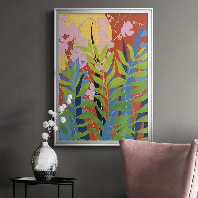 «Bold Bright & Wild II», reproduction encadrée de qualité supérieure - prête à être accrochée, Feuille argentée