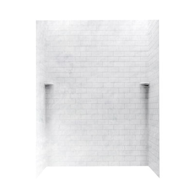 Solid Surface Three Panel Shower Wall
