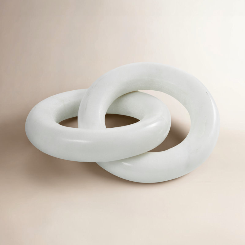 Sculpture Brooksville, H 2,25 po x l 6,75 po x P 4,9 po, Blanc