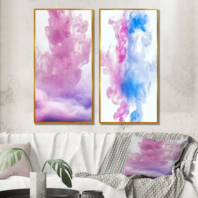 «Ink Cloud in the Water», ensemble de 2 impressions sur toile