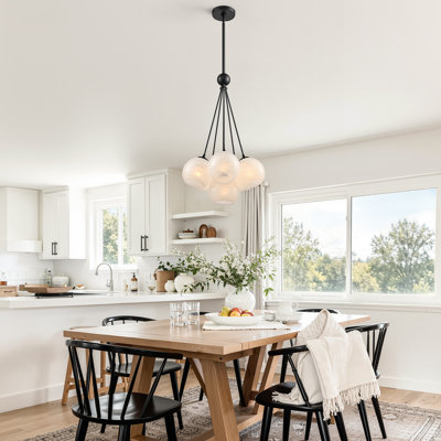 Dimmable Cluster Opal Glass Bubble Chandelier