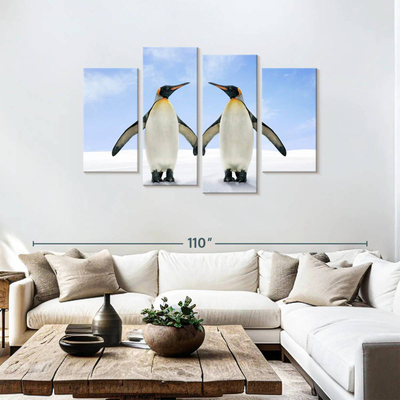 Brampt Two Flapping Penguins, 48" H x 75" W