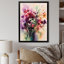 Ryung mauve et vert, bouquet de fleurs élégance II sur toile