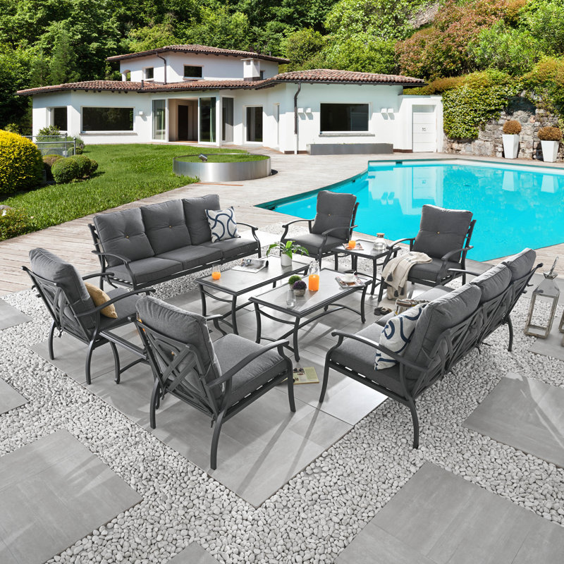 10-Piece conversation set, Dark Gray